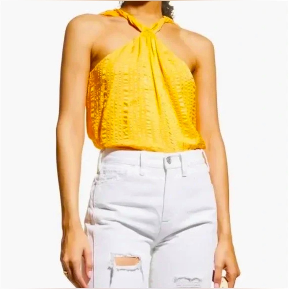 FRAME Criss Cross Halter Top, US Women’s Med